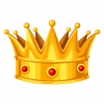 Golden Crown with red jewels